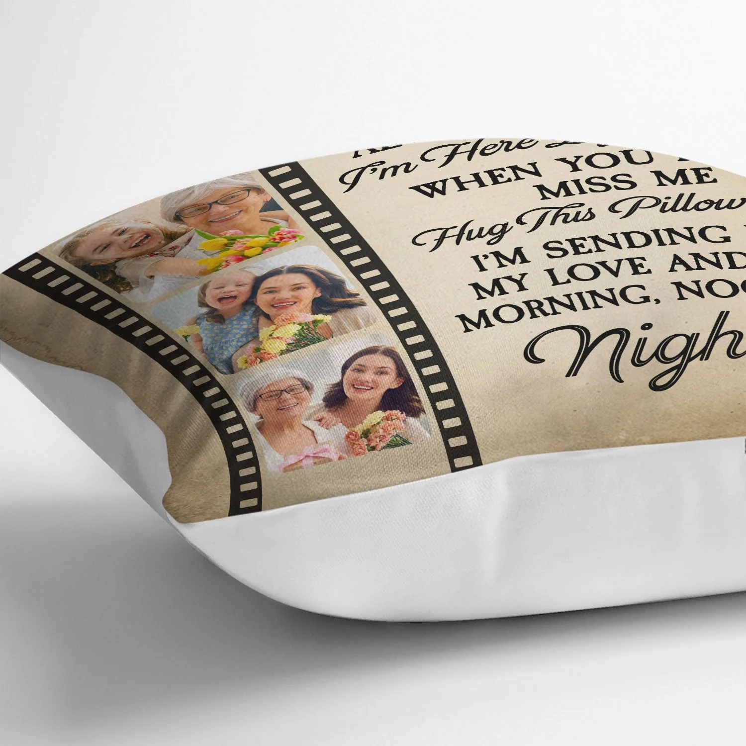 Custom Photo I'm Here By Your Side - Memorial Gift For Family, Mom, Dad, Siblings, Friends - Personalized Pillow - Image 3