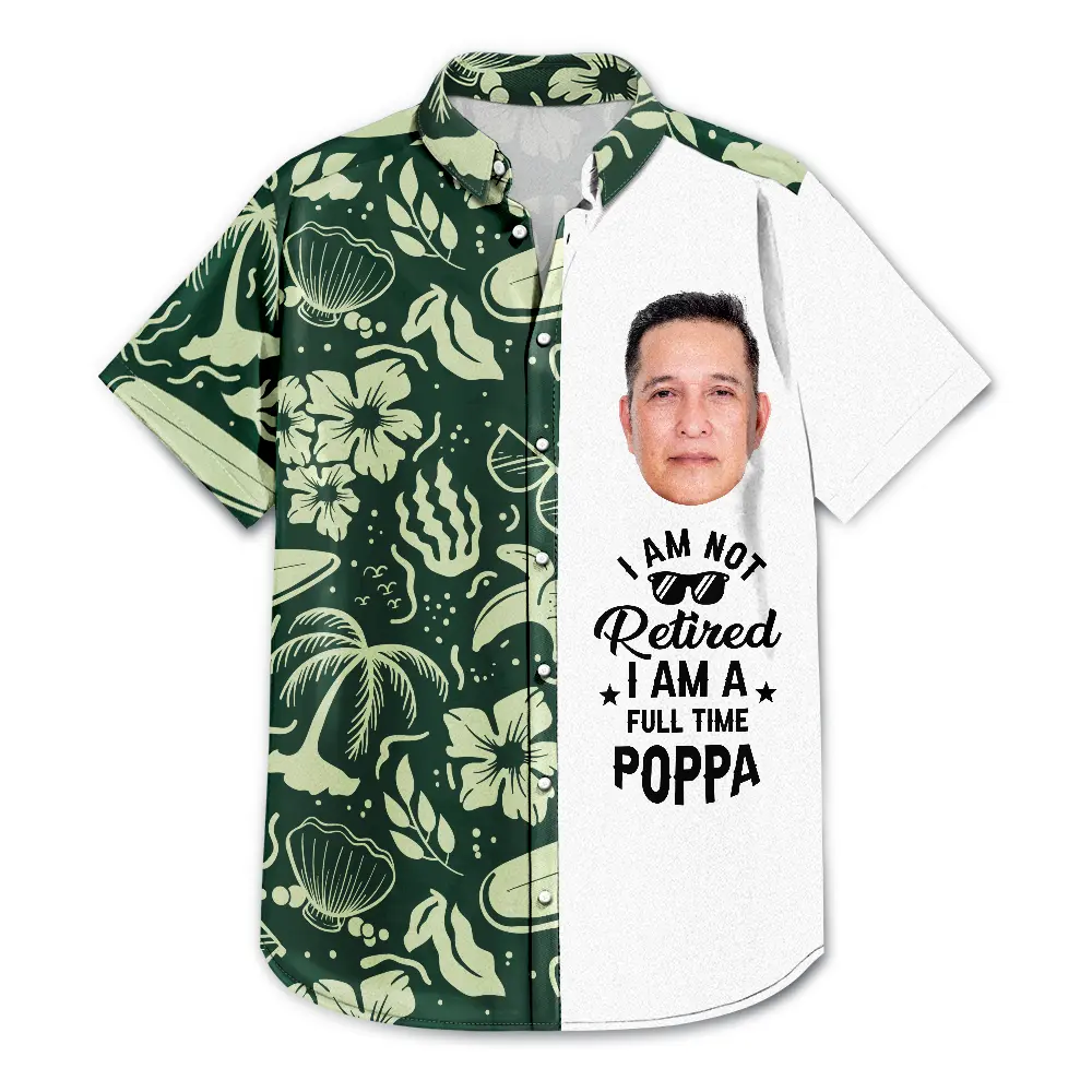 Custom Photo I'm Not Retired - Personalized Hawaiian Shirt - Image 4