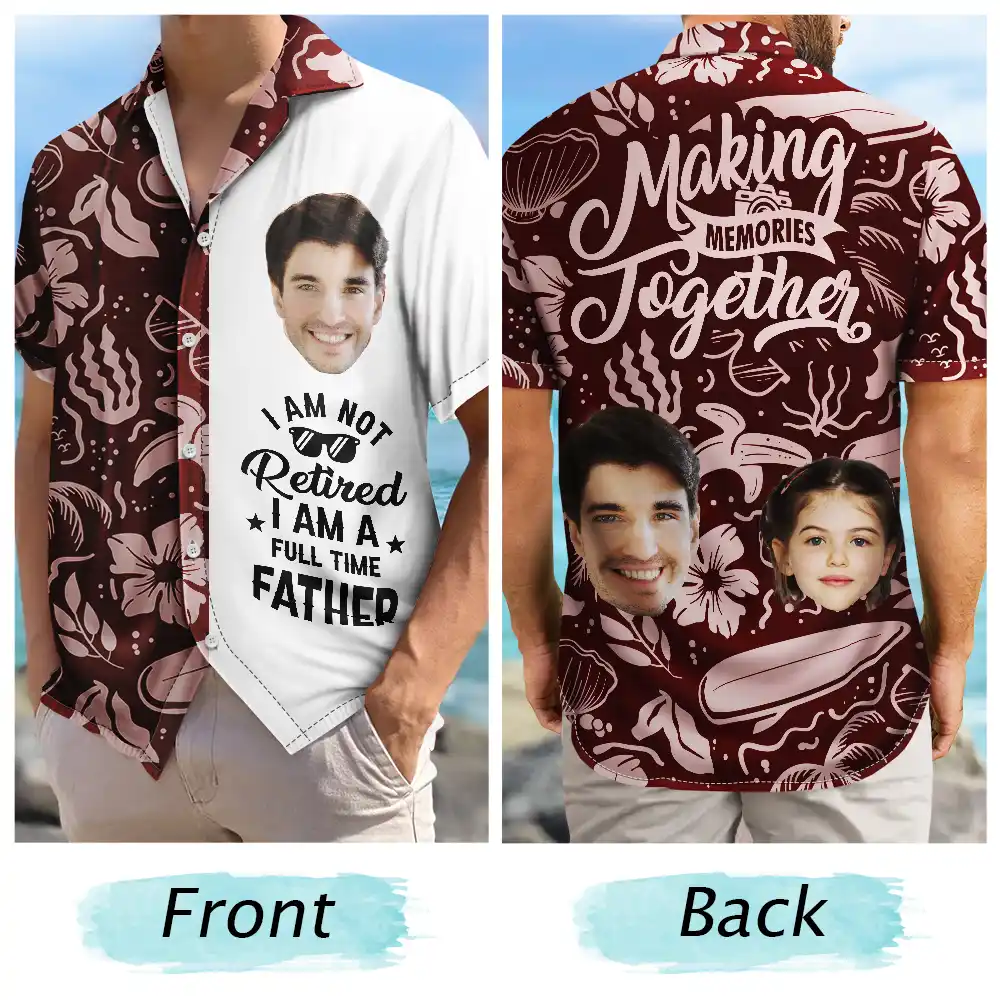 Custom Photo I'm Not Retired - Personalized Hawaiian Shirt - Image 6
