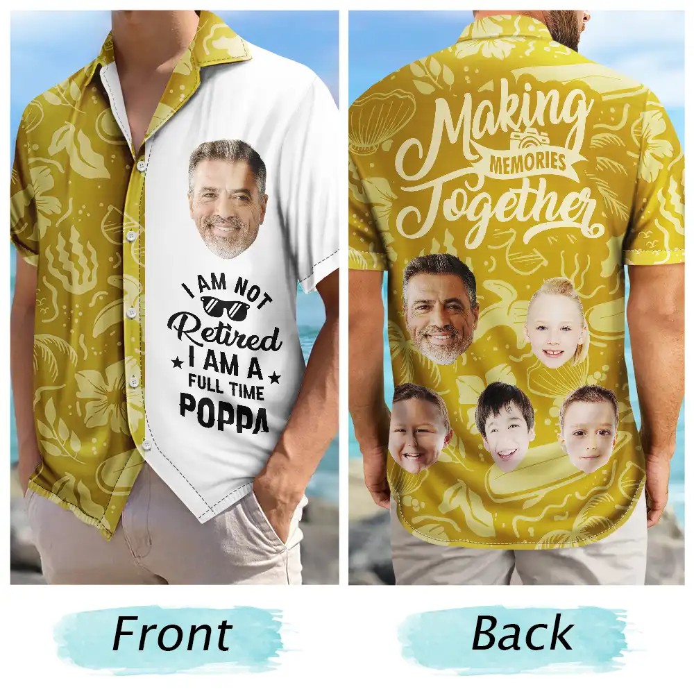Custom Photo I'm Not Retired - Personalized Hawaiian Shirt - Image 8