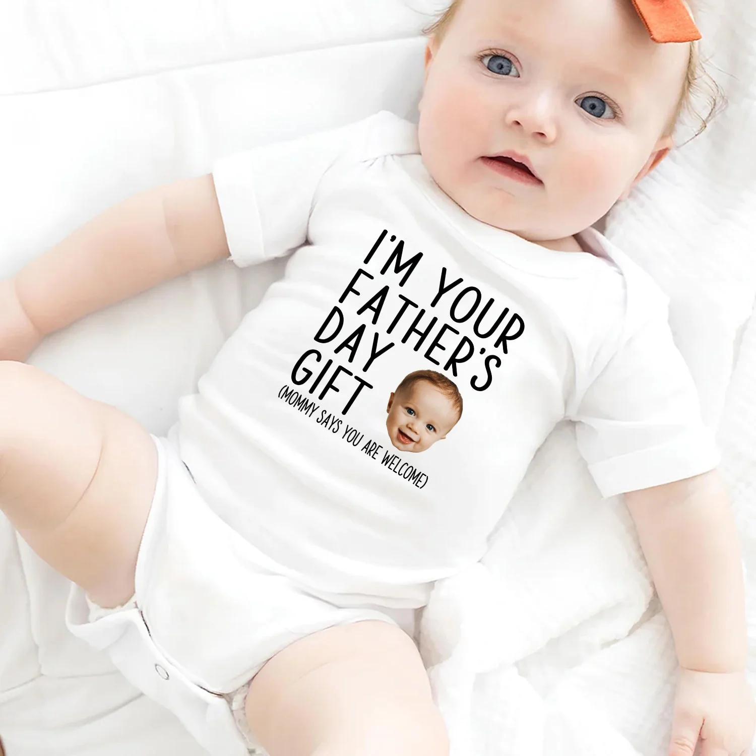 Custom Photo I'm Your Father's Day Gift - Gift For Dad, New Dad, Husband - Personalized Baby Onesie - Image 6