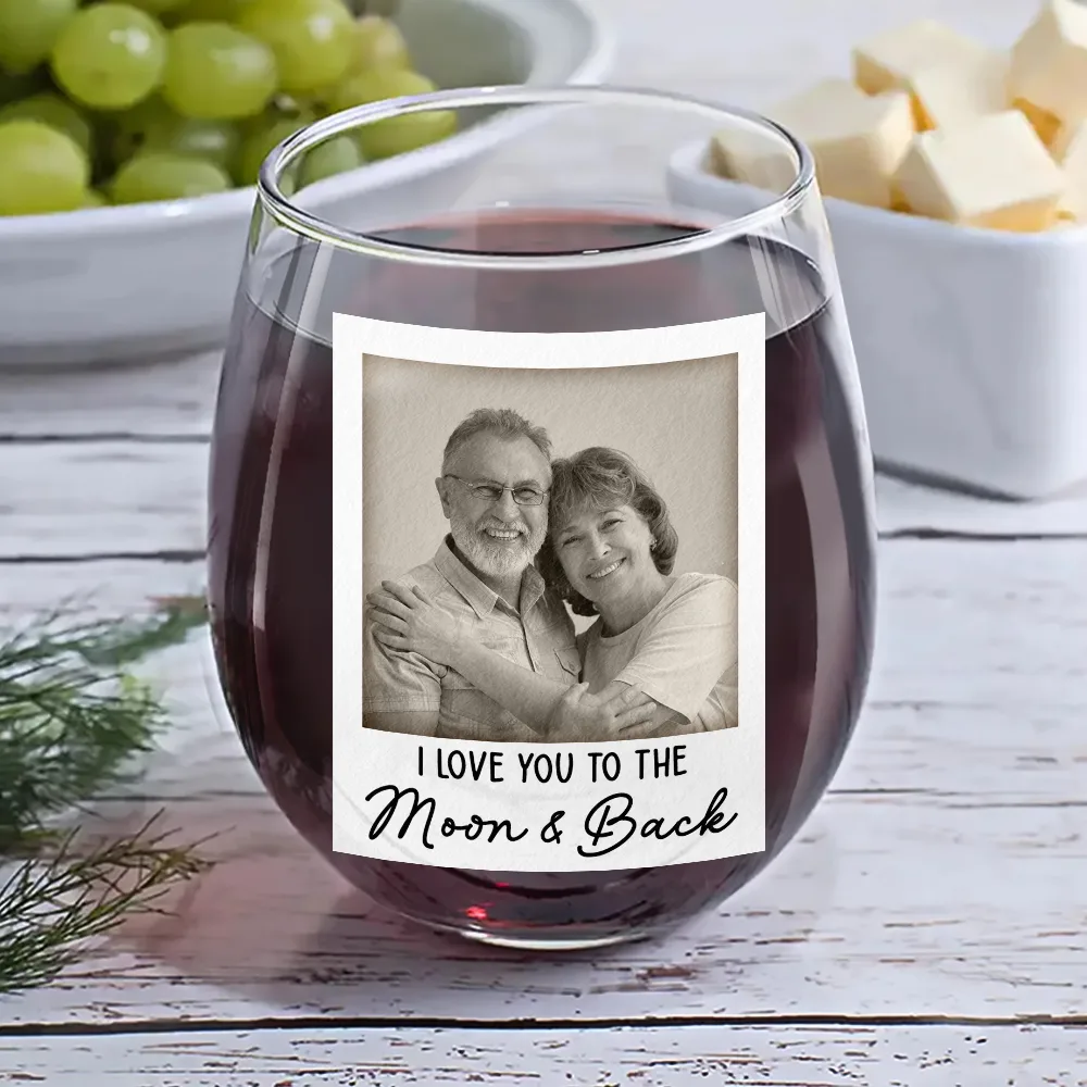 Custom Photo I'm Yours No Returns Or Refunds - Personalized Stemless Wine Glass - Image 6