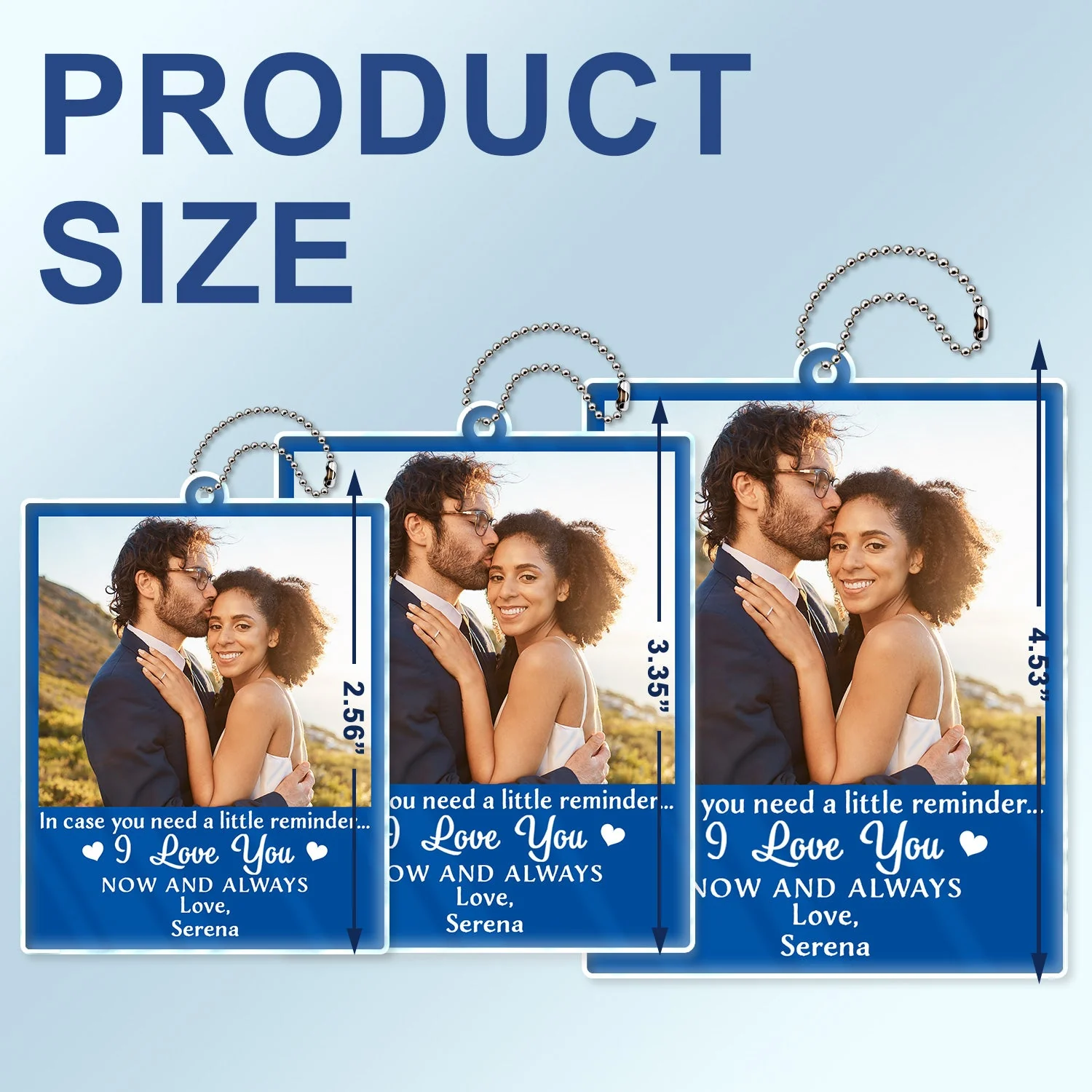 Custom Photo In Case You Need A Little Reminder - Gift For Couples, Husband, Wife - Personalized Acrylic Car Hanger - Image 4