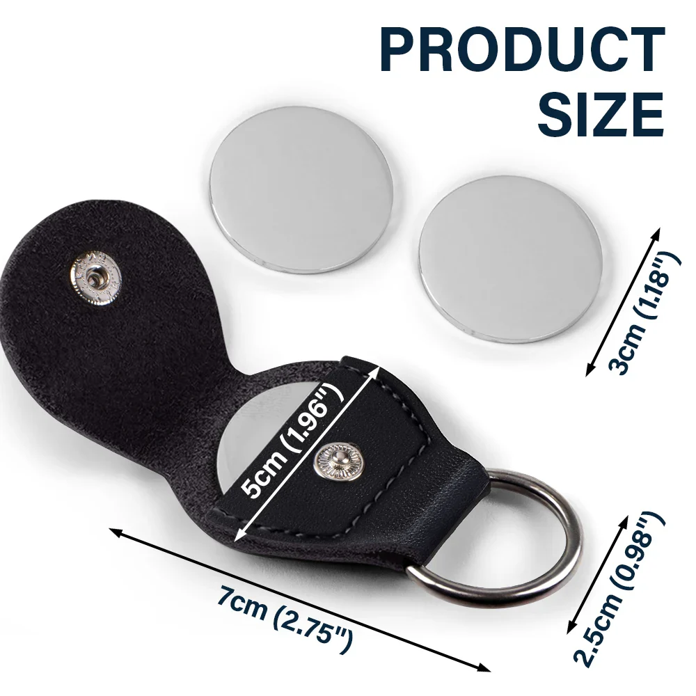 Custom Photo In Case You Need A Little Reminder - Personalized Leather Pocket Hug - Image 5