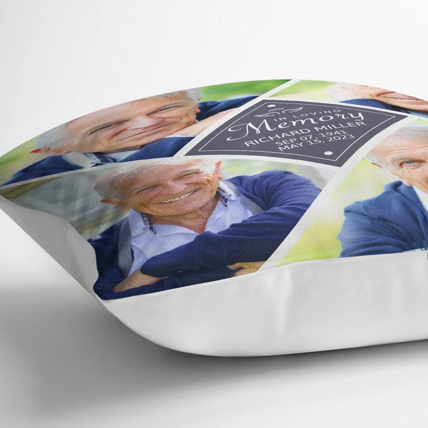 Custom Photo In Loving Memory Diamond - Memorial Gift For Family, Friends - Personalized Pillow - Image 3