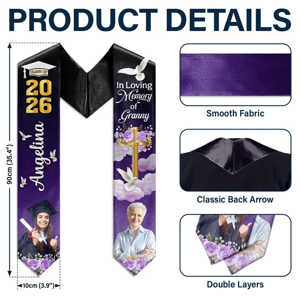 Custom Photo In Loving Memory Family - Personalised Stoles - Image 6