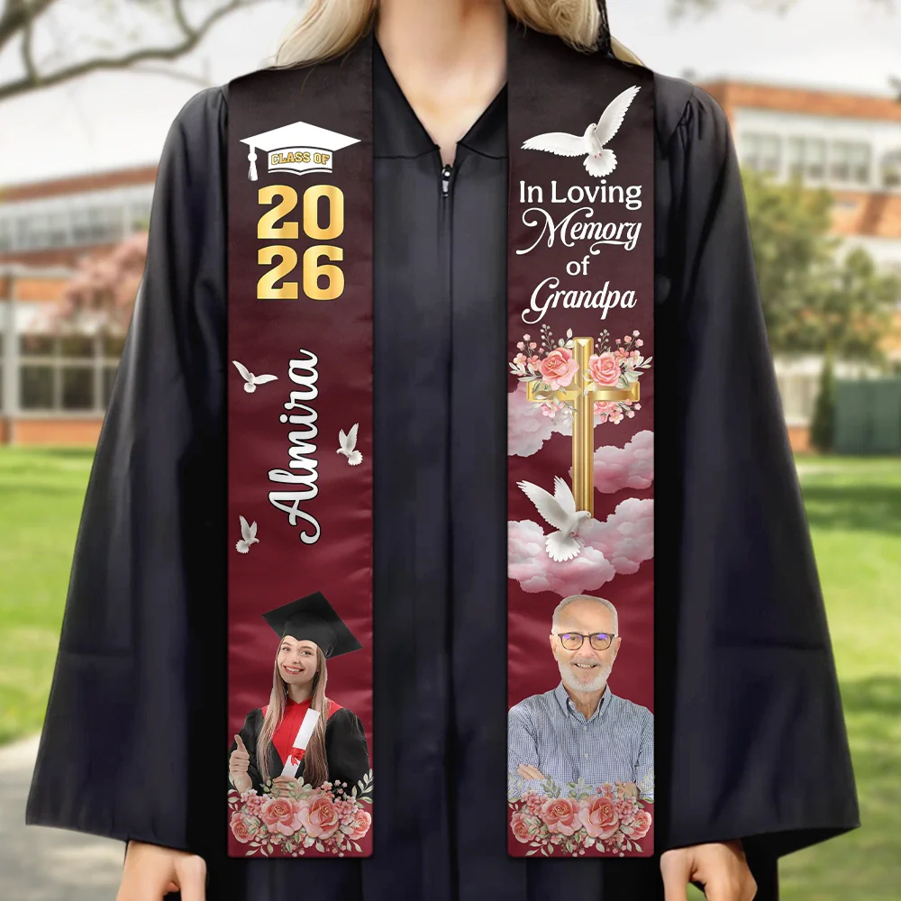Custom Photo In Loving Memory Family - Personalised Stoles - Image 3