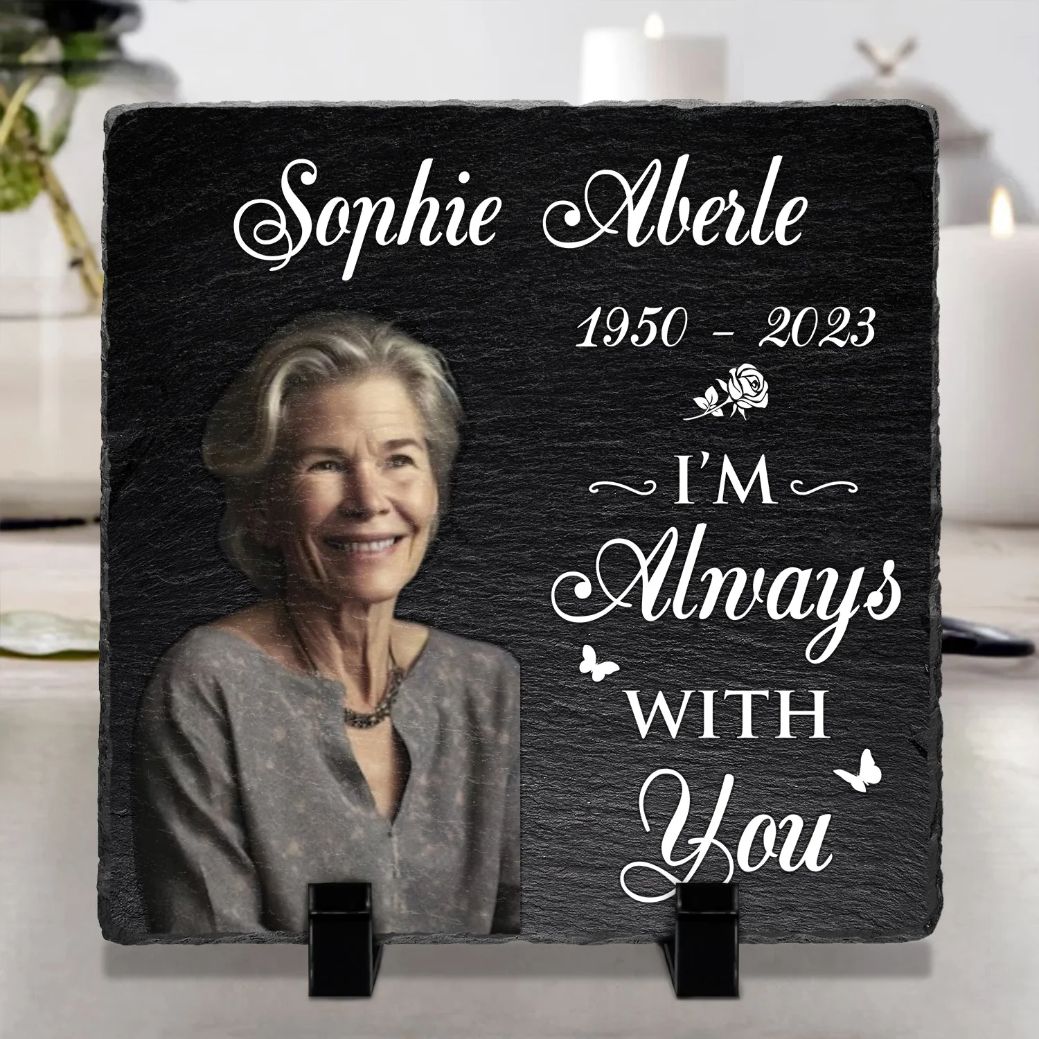 Custom Photo In Loving Memory - Memorial Gift For Family - Personalized Rectangle Memorial Garden Stone - Image 5