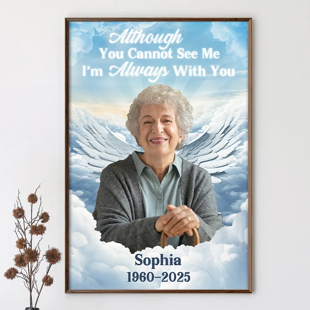 Custom Photo In Loving Memory Memorial Heaven - Personalized Poster - Image 3