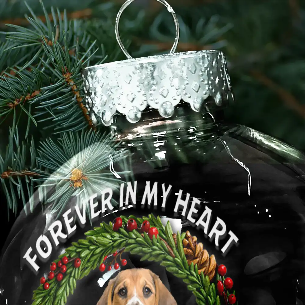 Custom Photo In Loving Memory Pet Lovers - Personalized Ball Ornament - Image 6
