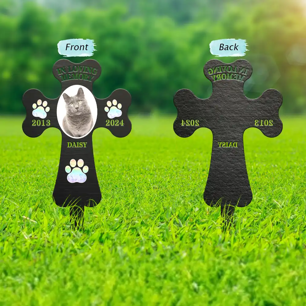 Custom Photo In Loving Memory Pet - Personalized Metal Garden Stake - Image 2