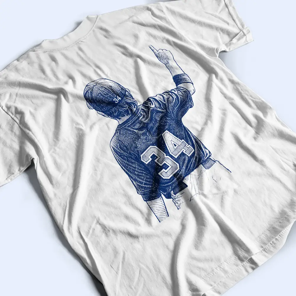 Custom Photo Ink Drawing Baseball Mom - Personalized T Shirt - Image 3