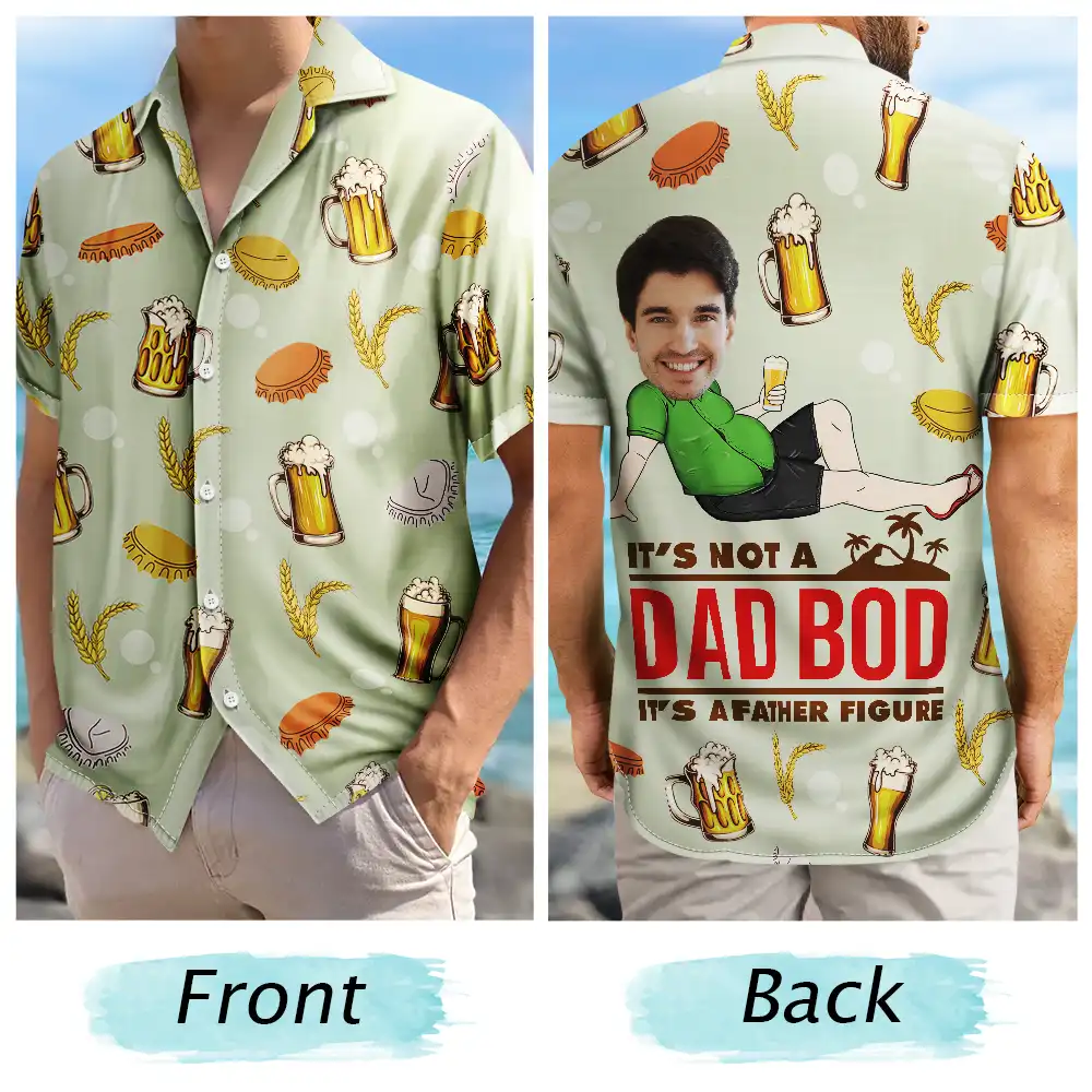 Custom Photo It's Not A Dad Bod, It's A Father's Figure - Personalized Hawaiian Shirt - Image 8