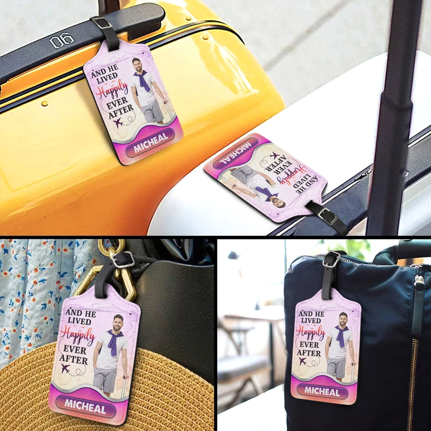 Custom Photo Just A Girl Boy Who Loves Traveling - Birthday Gift For Him, Her, Vacation Lovers - Personalized Luggage Tag - Image 4