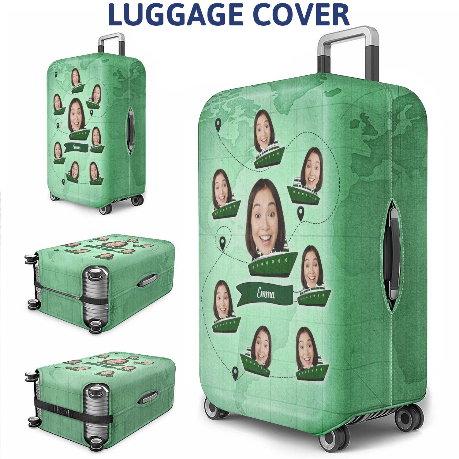 Custom Photo Just A Girl Boy Who Loves Traveling - Gift For Traveling Lovers - Personalized Custom Luggage Cover - Image 3