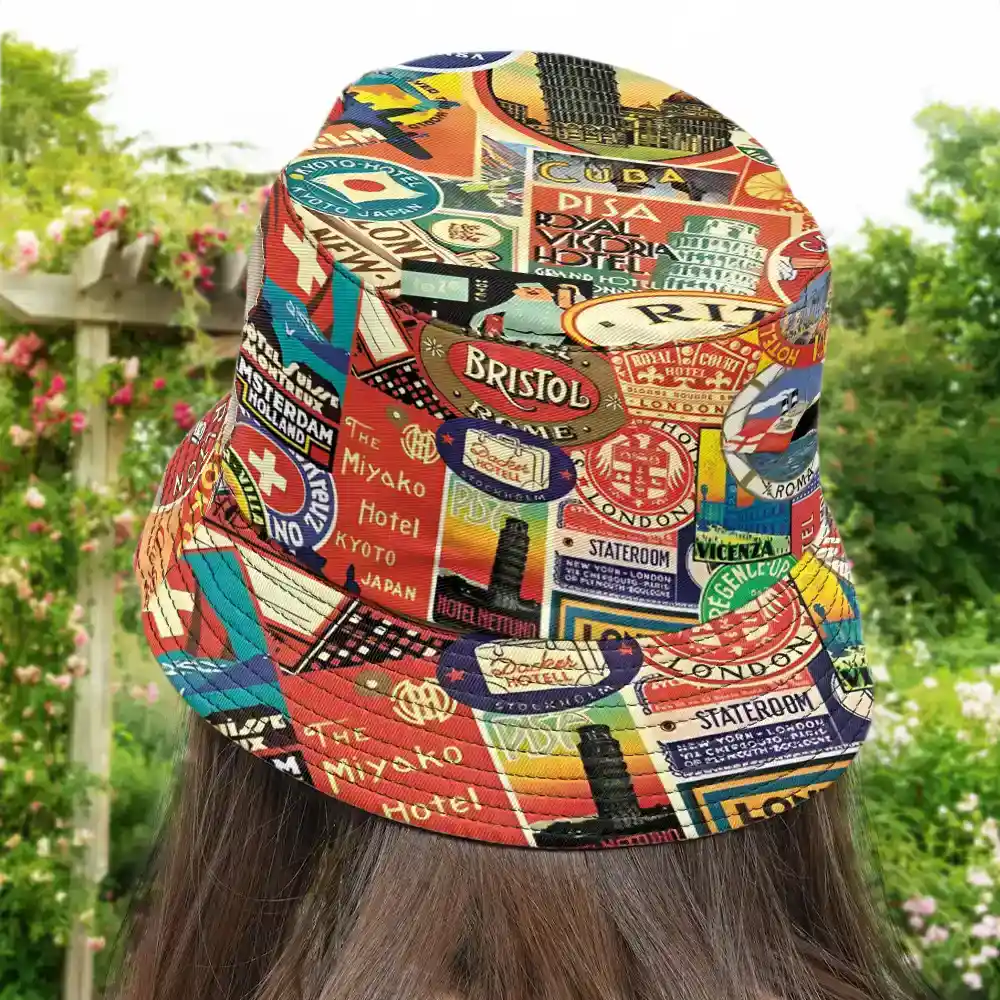 Custom Photo Just A Girl Boy Who Loves Traveling - Personalized Bucket Hat - Image 5