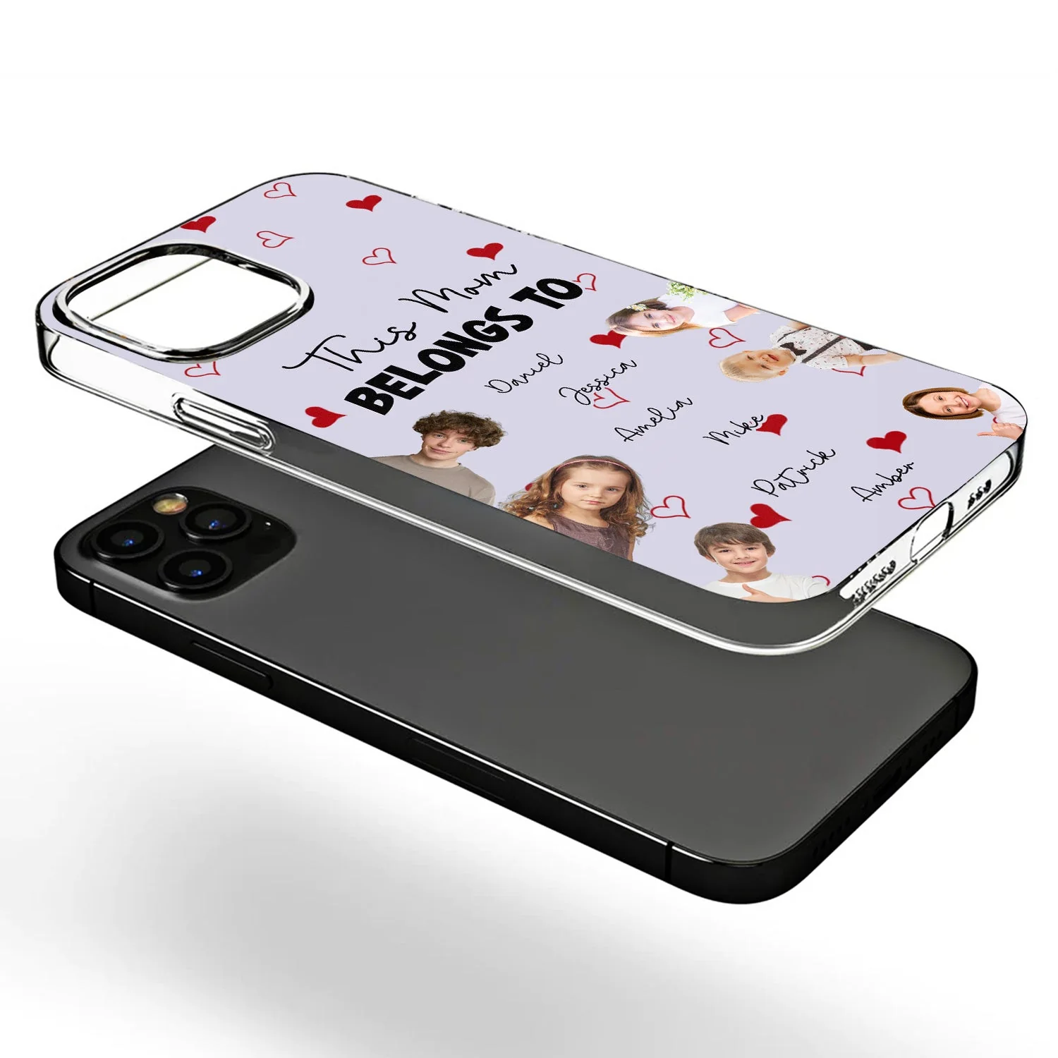Custom Photo Kids This Mom Dad Belongs To - Gift For Mother, Father - Personalized Clear Phone Case - Image 4