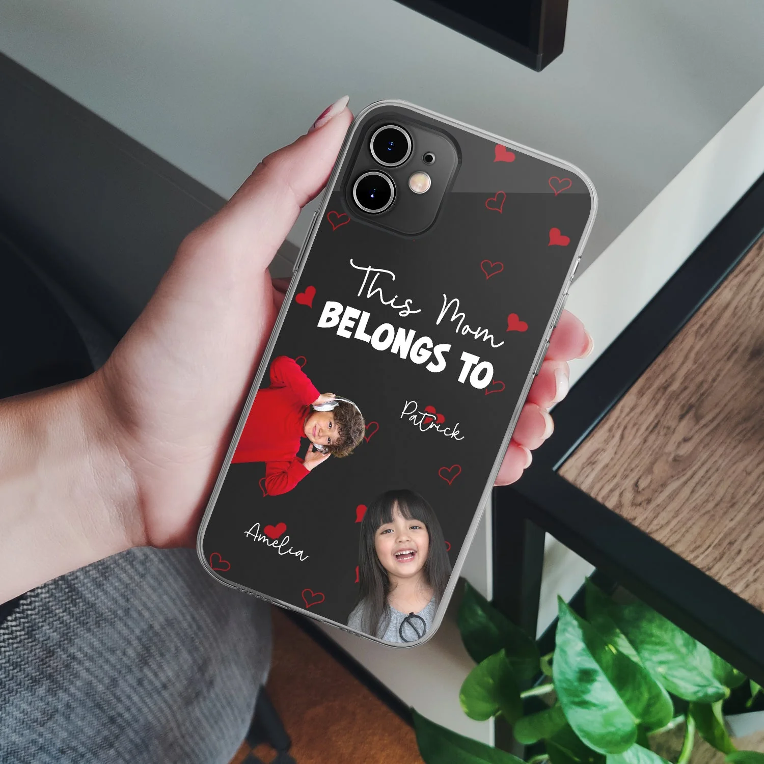 Custom Photo Kids This Mom Dad Belongs To - Gift For Mother, Father - Personalized Clear Phone Case - Image 5