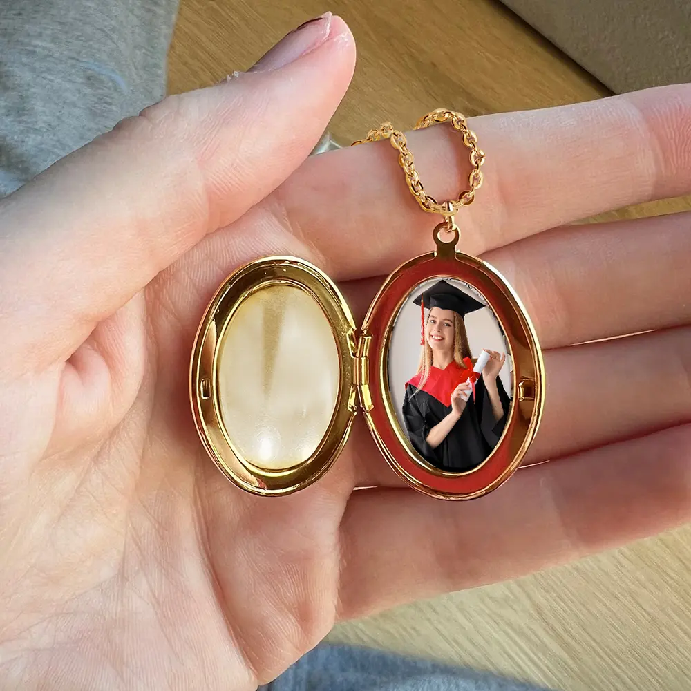 Custom Photo Let Yourself Bloom - Personalized Locket Necklace - Image 4