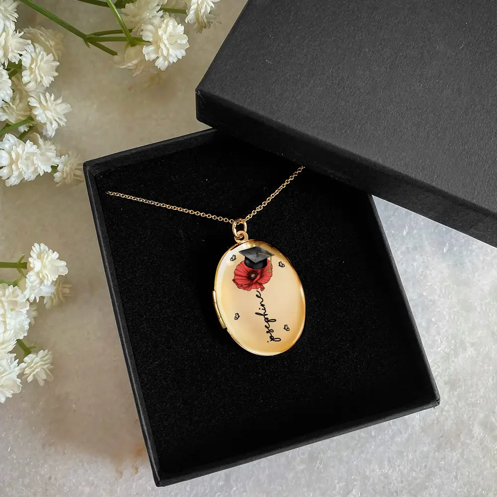 Custom Photo Let Yourself Bloom - Personalized Locket Necklace - Image 5