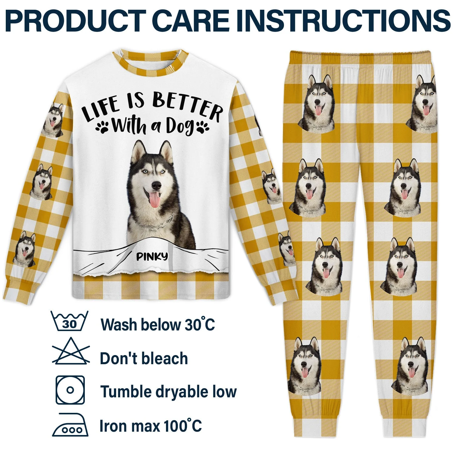 Custom Photo Life Is Better - Gift For Pet Lovers - Personalized Unisex Pajamas Set - Image 7