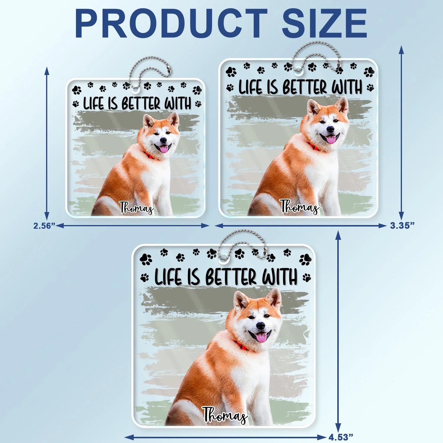 Custom Photo Life Is Better With Dog Cat - Gift For Pet Lovers - Personalized Acrylic Car Hanger - Image 5