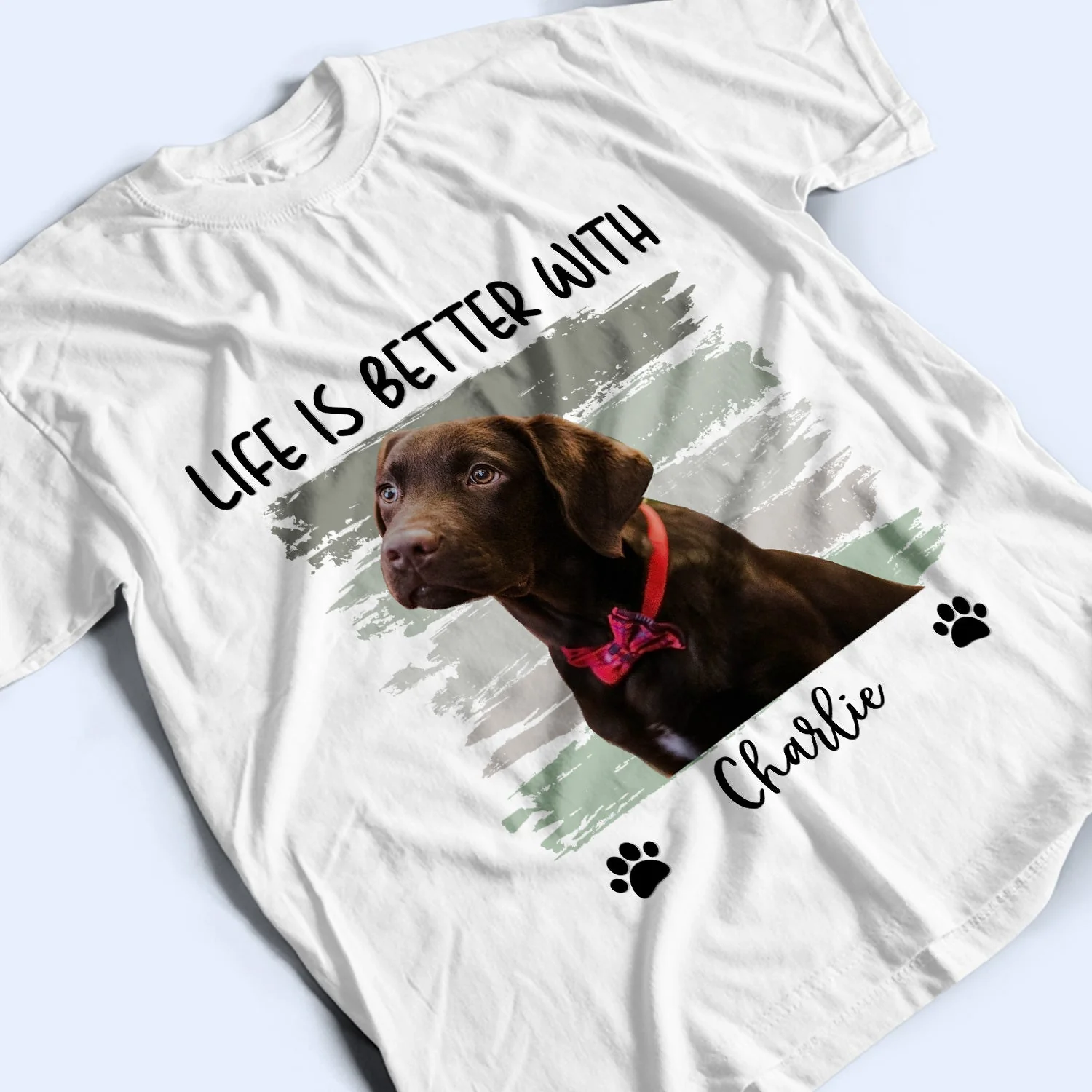 Custom Photo Life Is Better With Dog Cat - Gift For Pet Lovers - Personalized T Shirt - Image 4