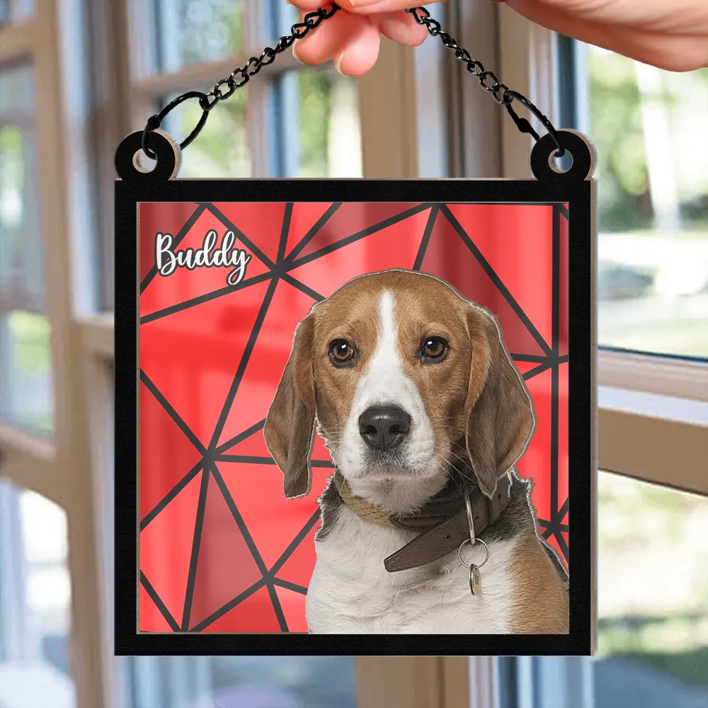 Custom Photo Life Is Better With Dogs Cats - Personalized Window Hanging Suncatcher Ornament - Image 4