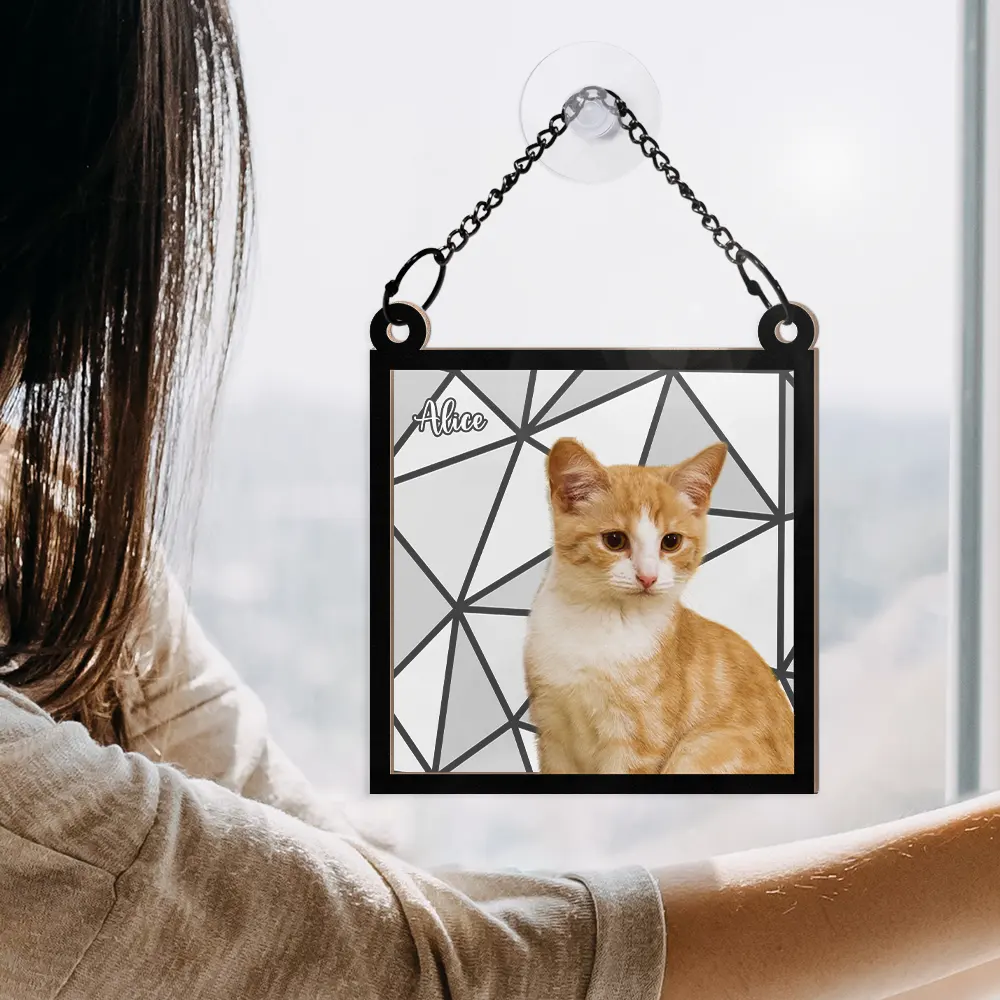 Custom Photo Life Is Better With Dogs Cats - Personalized Window Hanging Suncatcher Ornament - Image 6