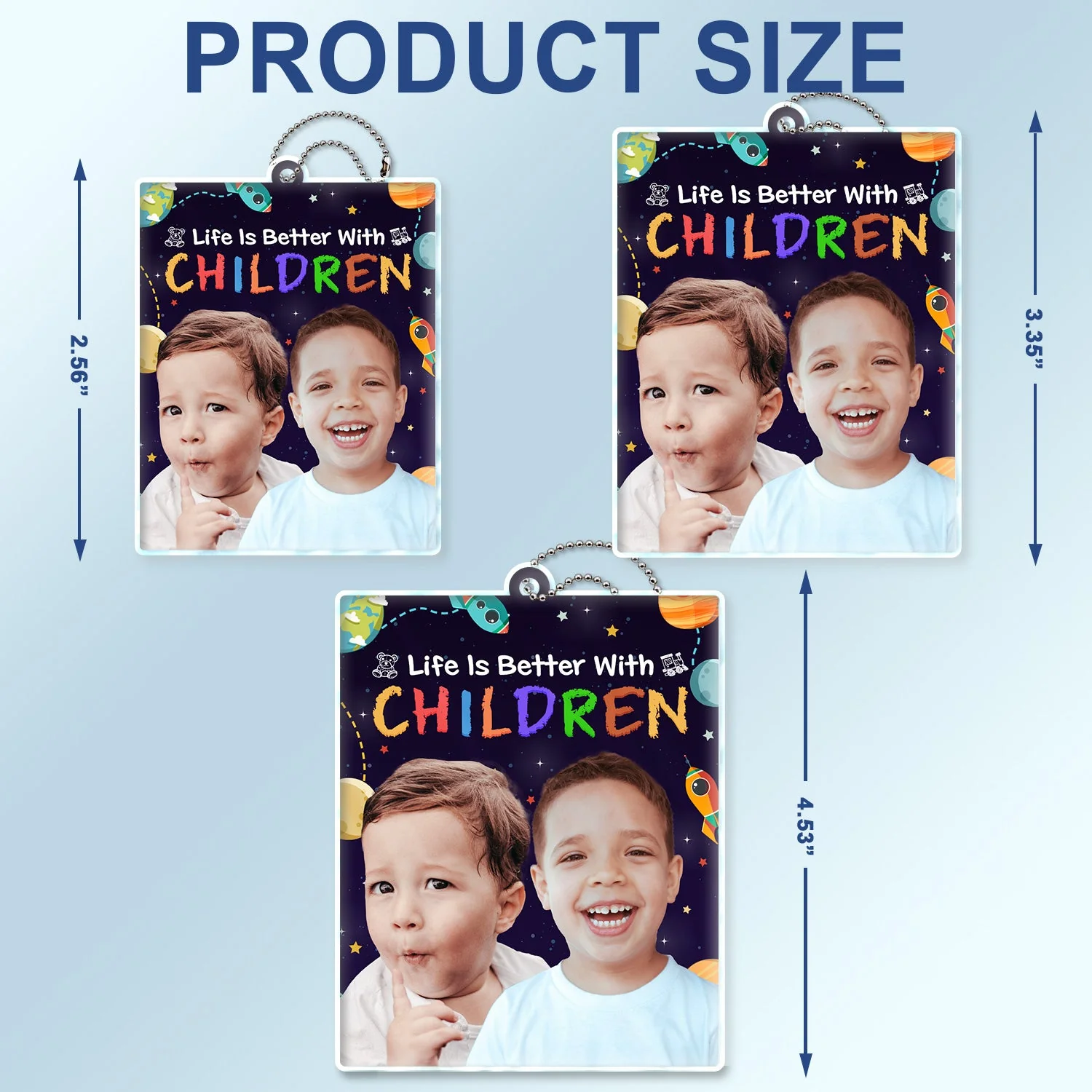 Custom Photo Life Is Better With Grandkids - Birthday, Loving Gift For Mother, Father, Grandma, Grandpa - Personalized Acrylic Car Hanger - Image 5