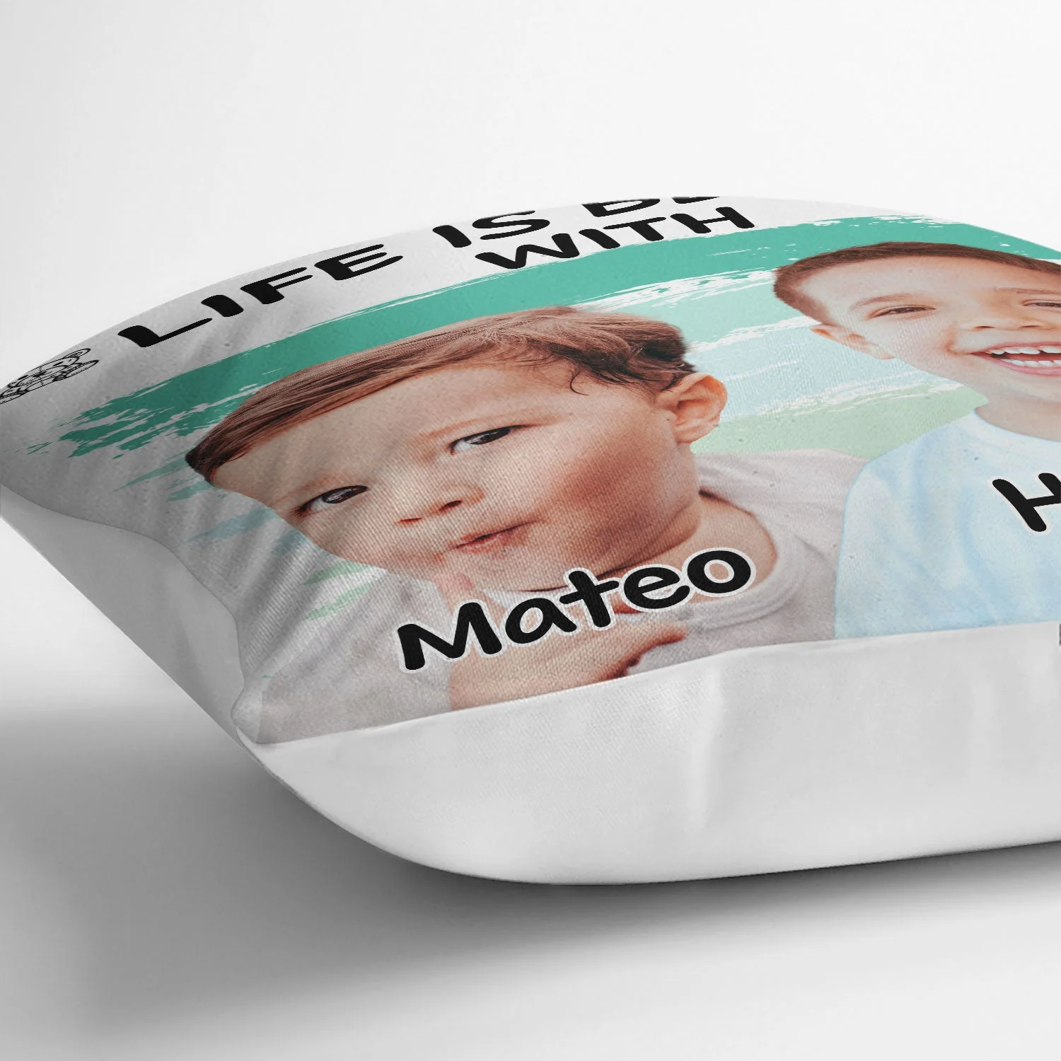 Custom Photo Life Is Better With Grandkids - Birthday, Loving Gift For Mother, Father, Grandma, Grandpa - Personalized Pillow - Image 4