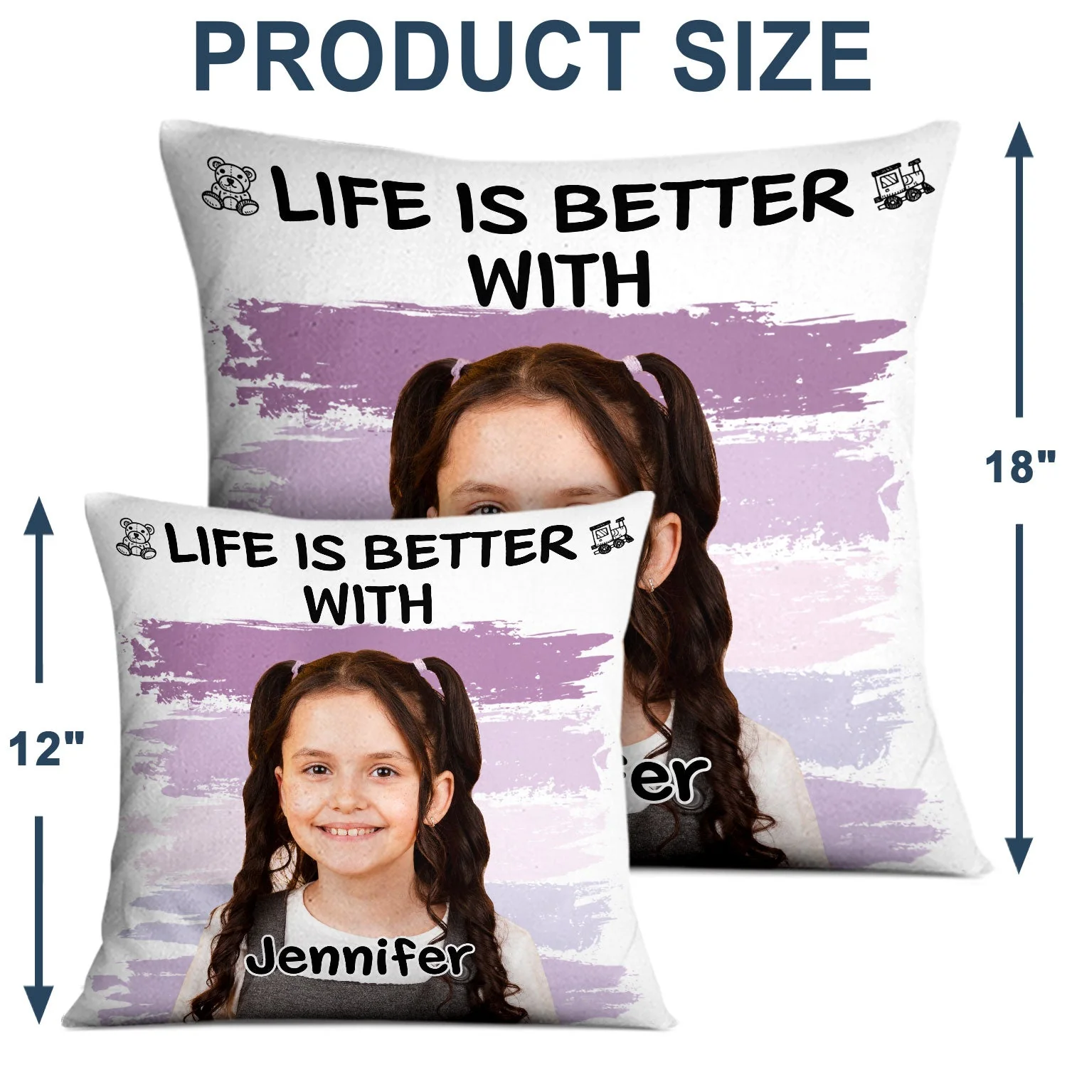 Custom Photo Life Is Better With Grandkids - Birthday, Loving Gift For Mother, Father, Grandma, Grandpa - Personalized Pillow - Image 5