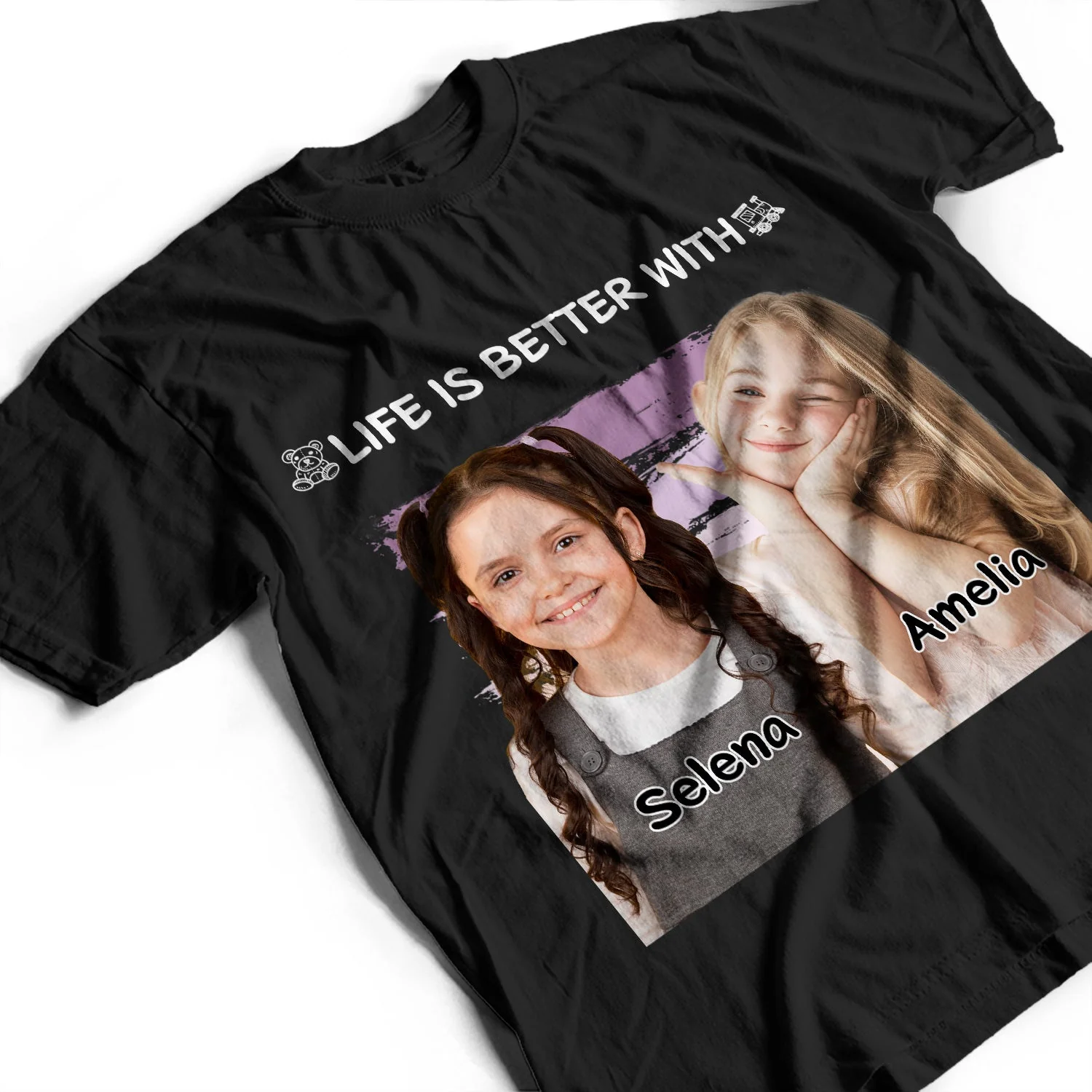 Custom Photo Life Is Better With Grandkids Pet - Birthday, Loving Gift For Mother, Father, Grandma, Grandpa - Personalized T Shirt - Image 4