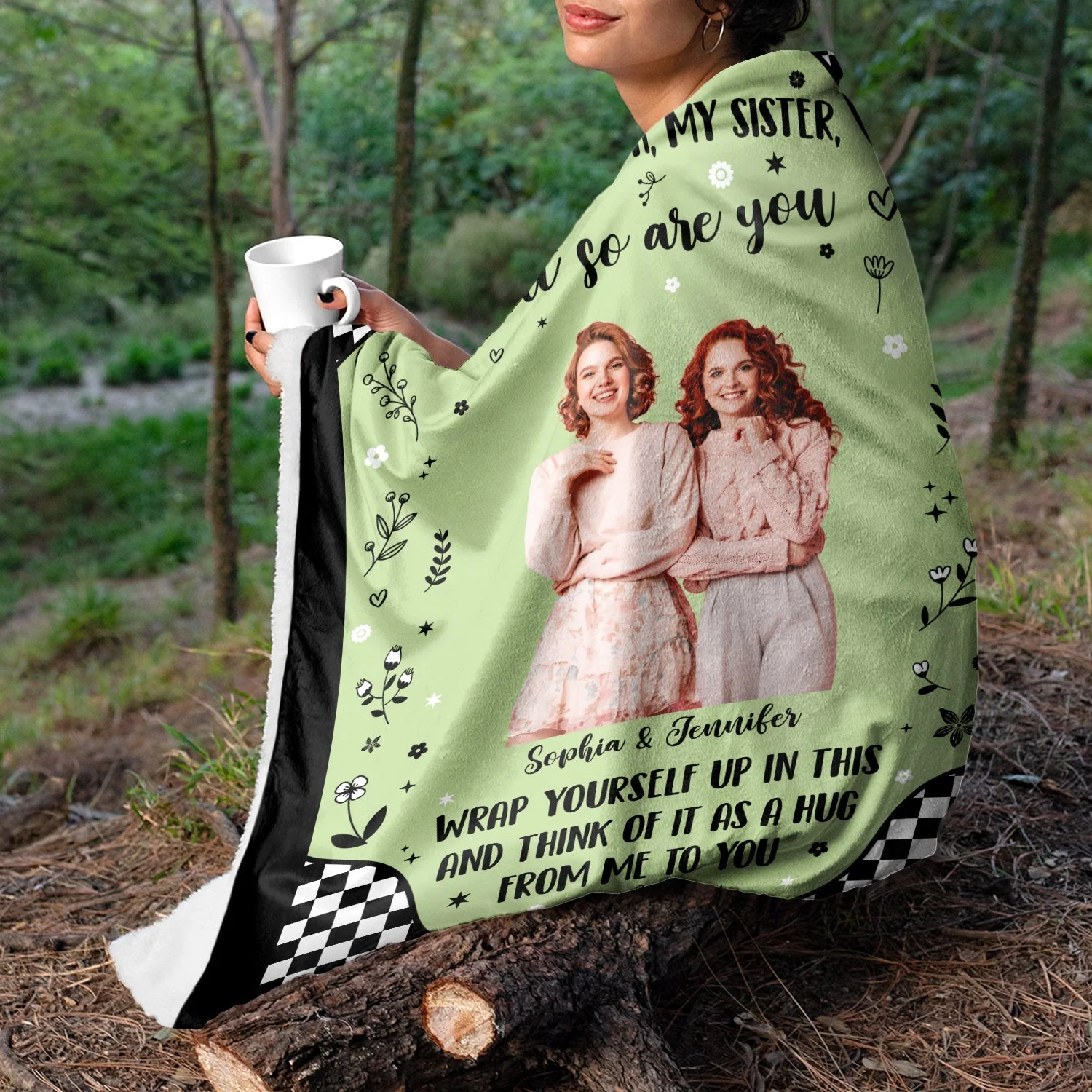 Custom Photo Life Is Tough - Gift For Sister - Personalized Fleece Blanket - Image 4