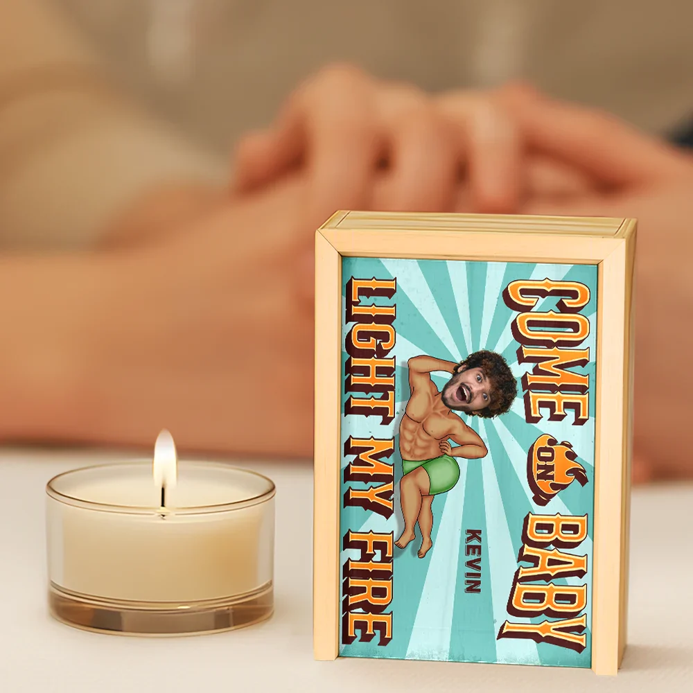 Custom Photo Light My Fire - Personalized Wooden Matchbox - Image 6