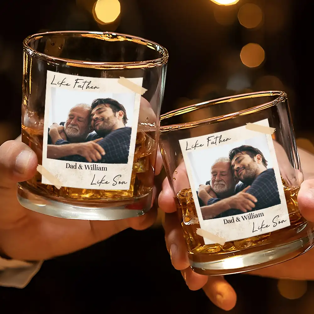 Custom Photo Like Mother Like Daughter - Personalized Whiskey Glass - Image 3