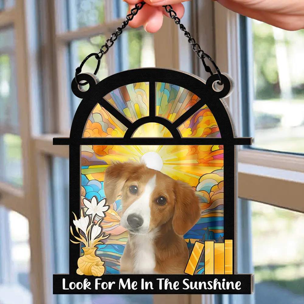 Custom Photo Look For Me - Personalized Window Hanging Suncatcher Ornament - Image 3