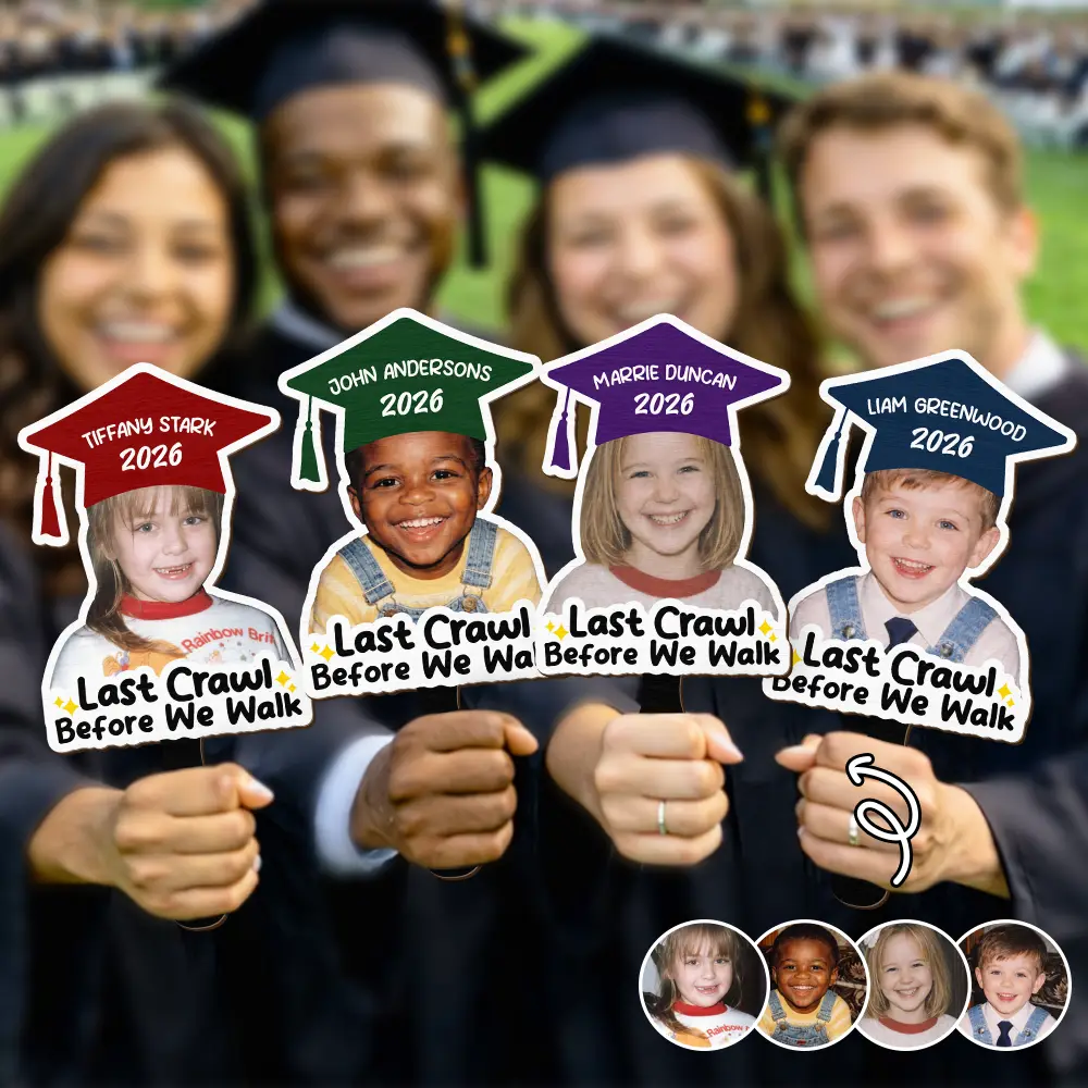 Custom Photo Look Who's Graduated - Personalized Graduation Handheld Fan - Image 2