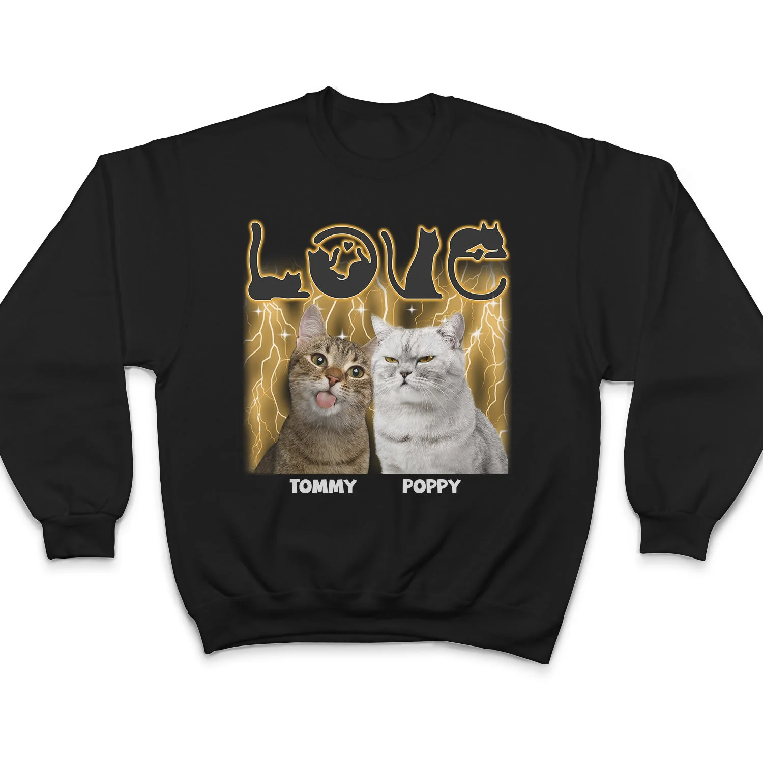 Custom Photo Love Cats - Gift For Cat Lovers, Cat Mom, Cat Dad - Personalized T Shirt - Image 6