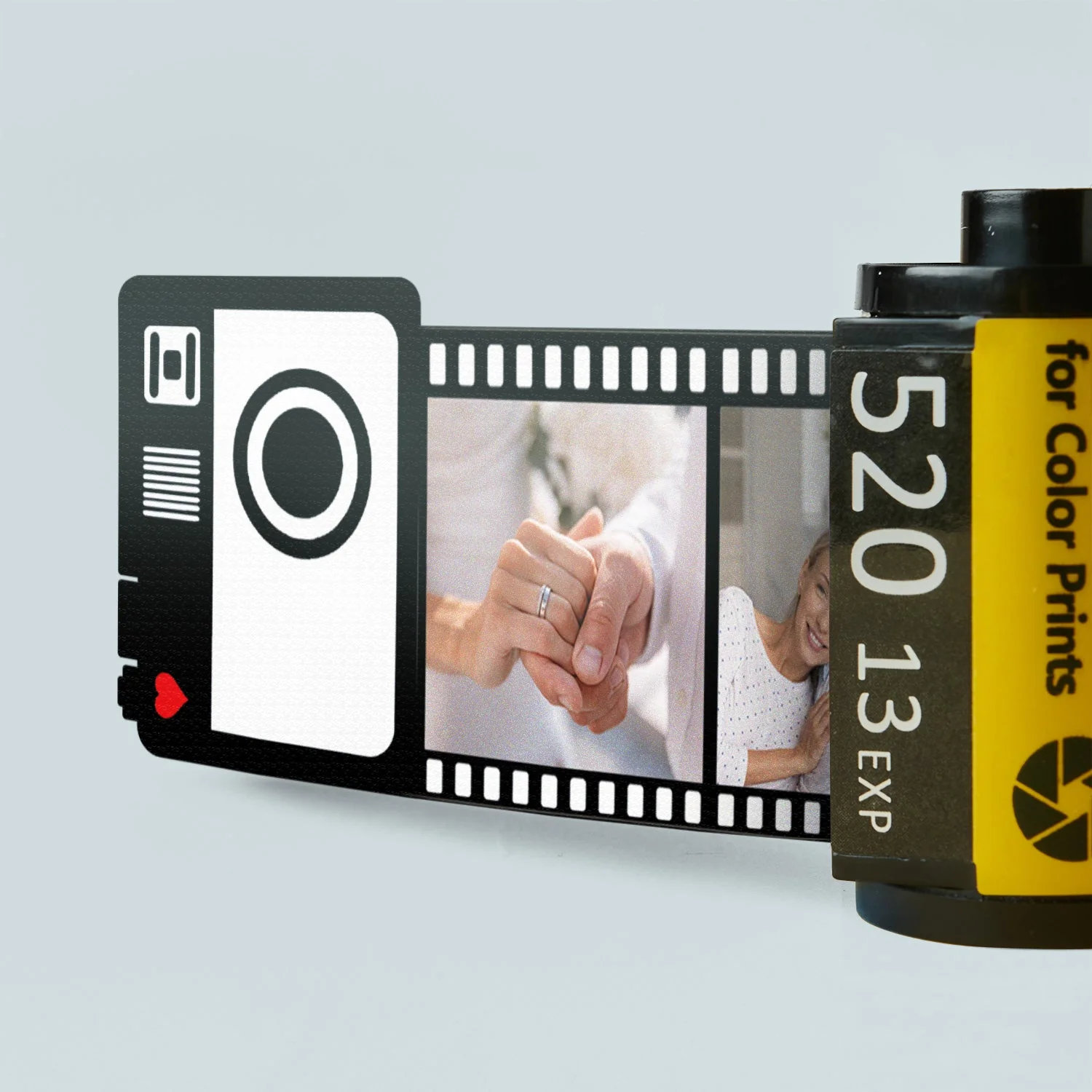 Custom Photo Loving, Anniversary Gift For Family, Couples, Siblings, Friends, Dog Lovers, Cat Lovers - Personalized Film Roll Keychain - Image 2