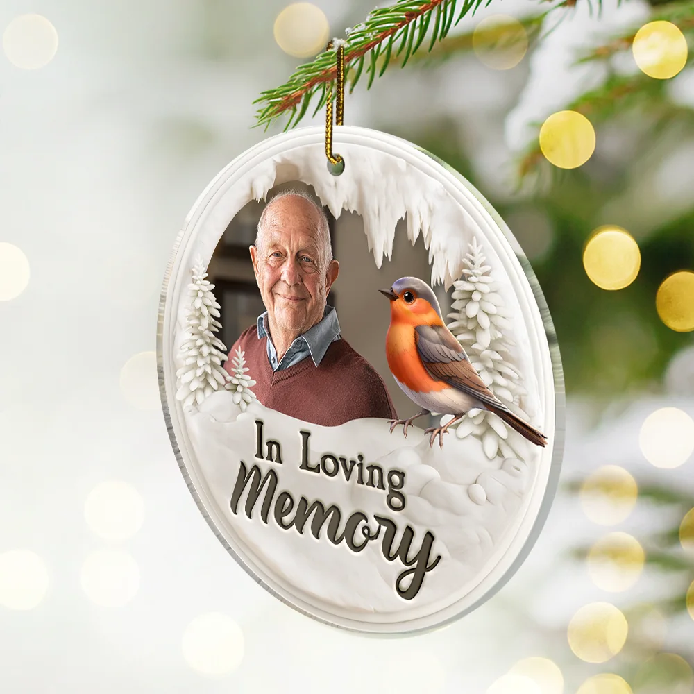 Custom Photo Memorial Bird I'm Always With You - Personalized Custom Shaped Acrylic Ornament - Image 2