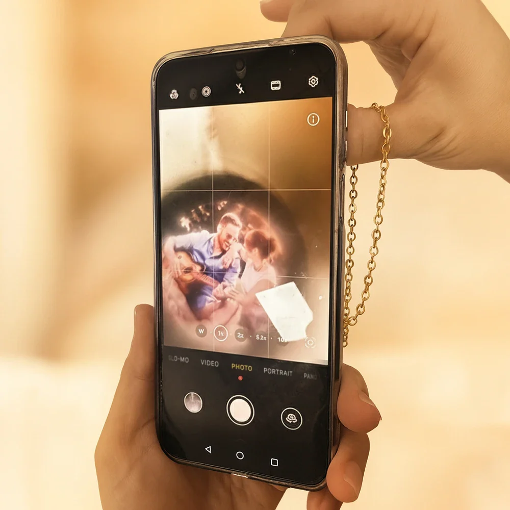 Custom Photo Memorial Family Parents Grandparents - Personalized Bubble Projection Necklace - Image 4