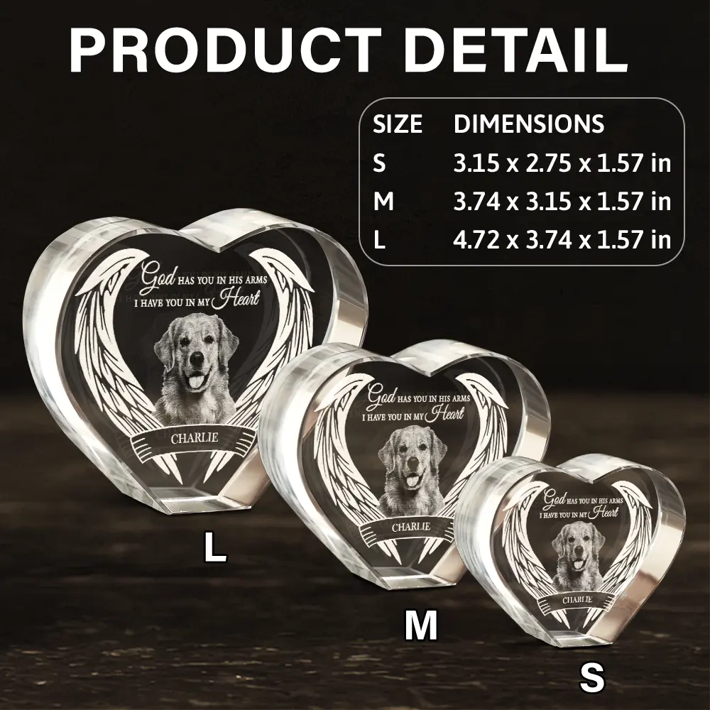 Custom Photo Memorial Gift for Loved Ones - Personalized Crystal Heart - Image 6