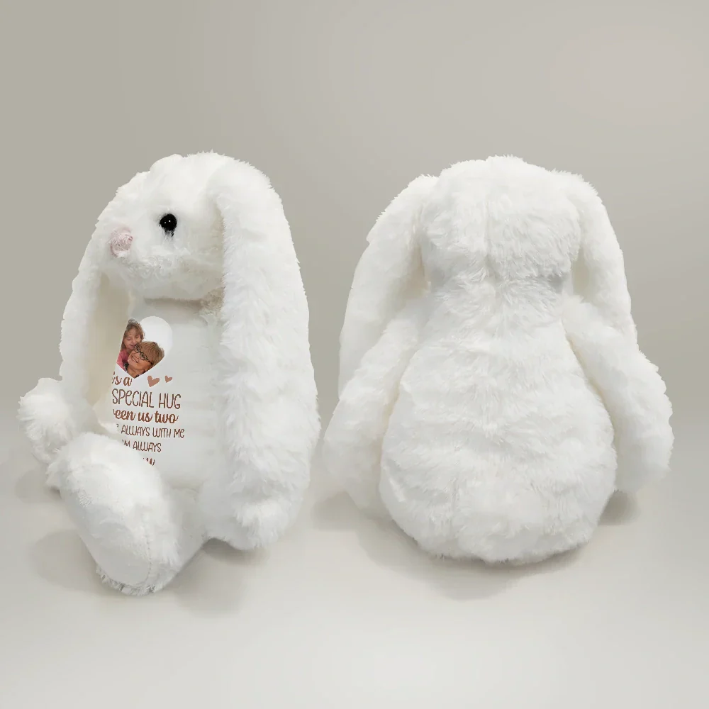 Custom Photo Memorial Here's A Special Hug - Personalized Soft Toy Bunny - Image 4
