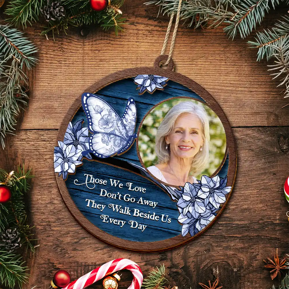 Custom Photo Memorial I Am Always With You Toile Art - Personalized 2-Layered Wooden Ornament - Image 4
