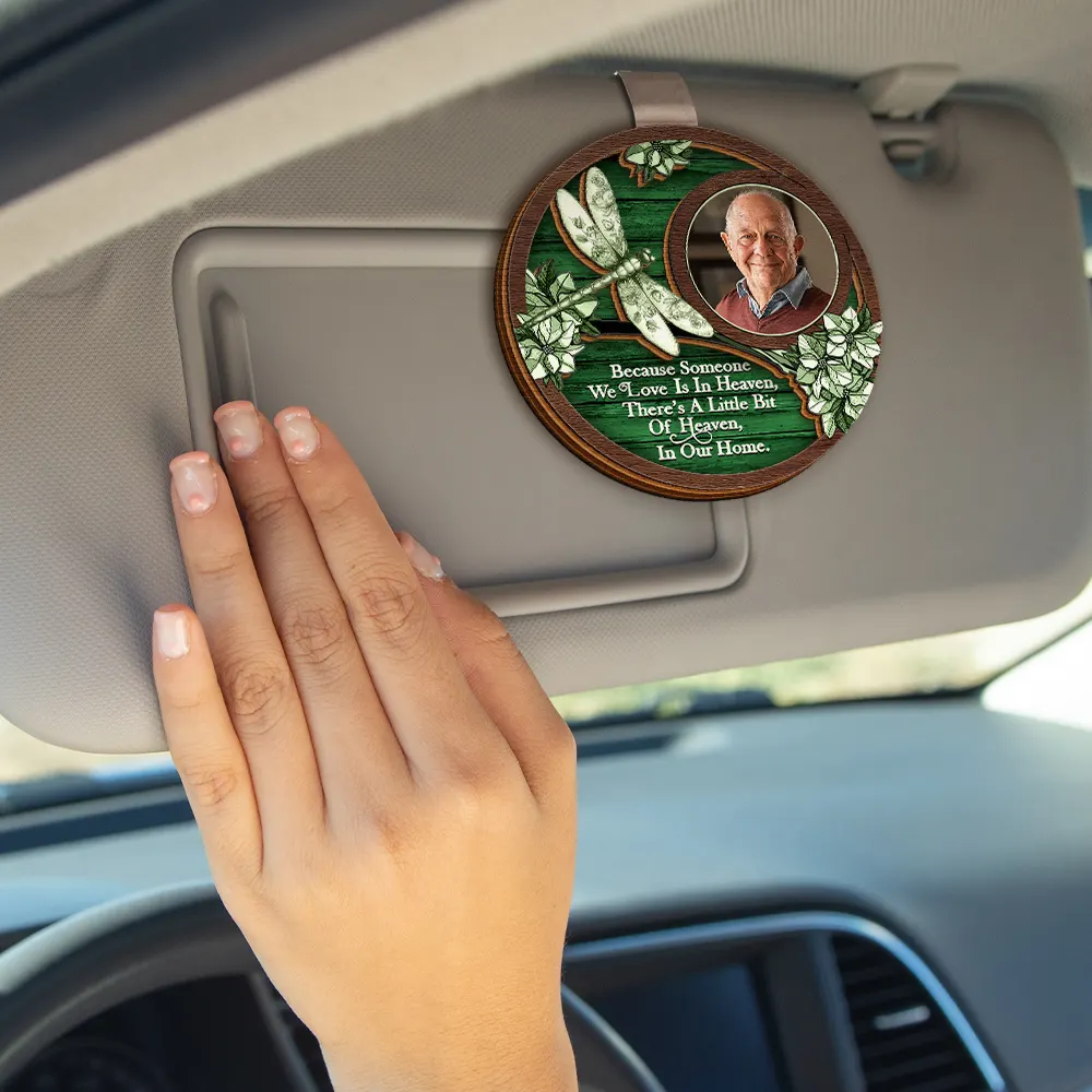 Custom Photo Memorial I Am Always With You Toile Art - Personalized Custom Shaped Car Visor Clip - Image 4