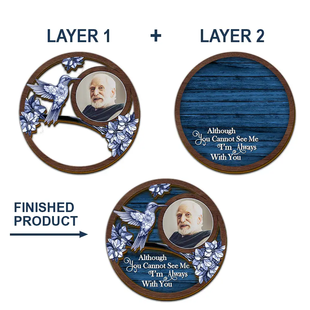 Custom Photo Memorial I Am Always With You Toile Art - Personalized Custom Shaped Car Visor Clip - Image 5