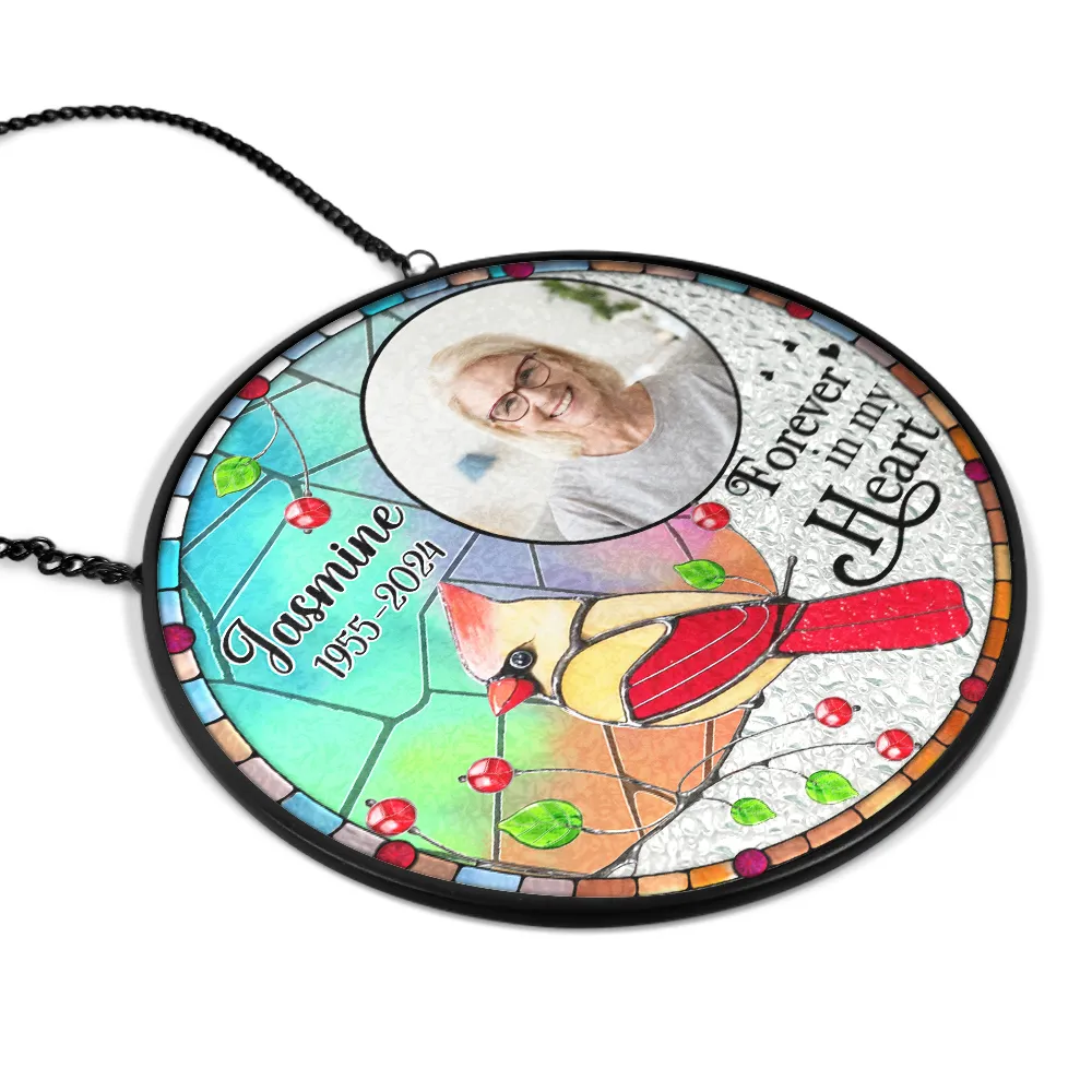 Custom Photo Memorial I'm Always With You Mosaic Printing - Personalized Stained Glass Window Hanging Suncatcher - Image 2