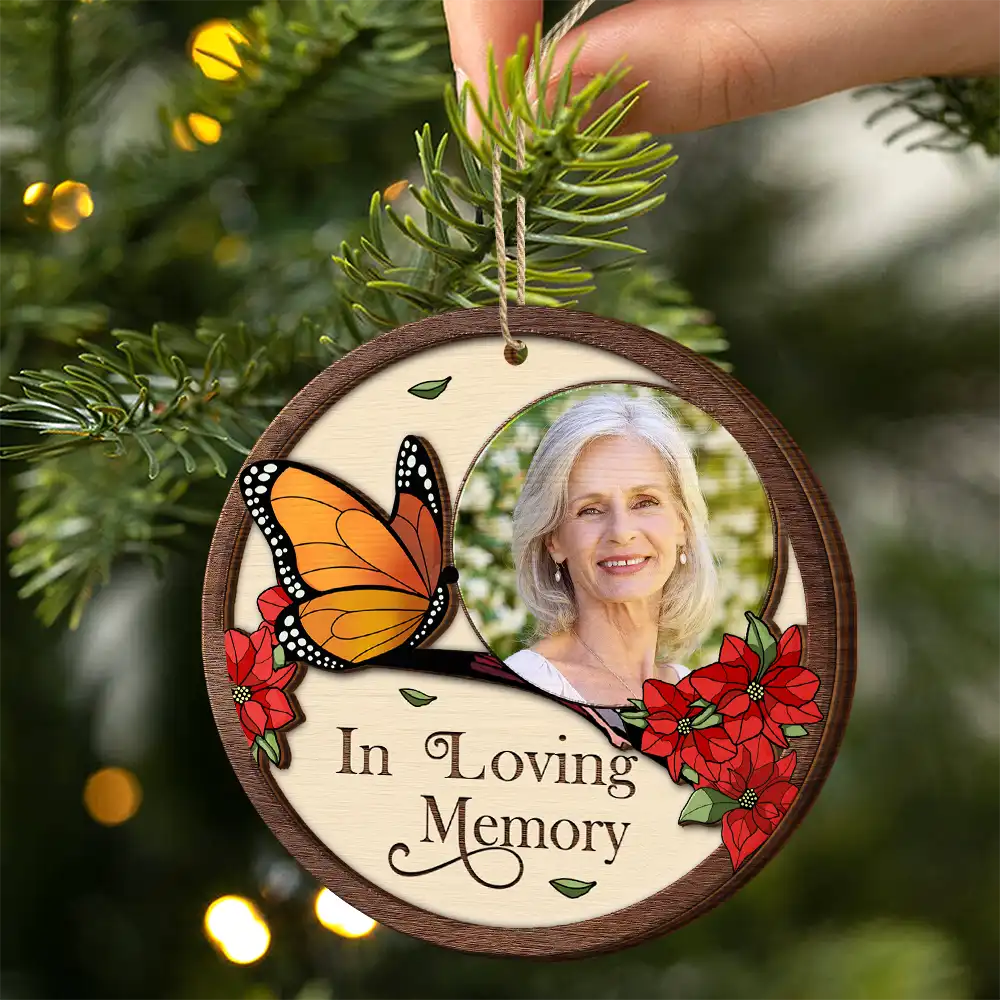 Custom Photo Memorial I'm Always With You - Personalized 2-Layered Wooden Ornament - Image 2