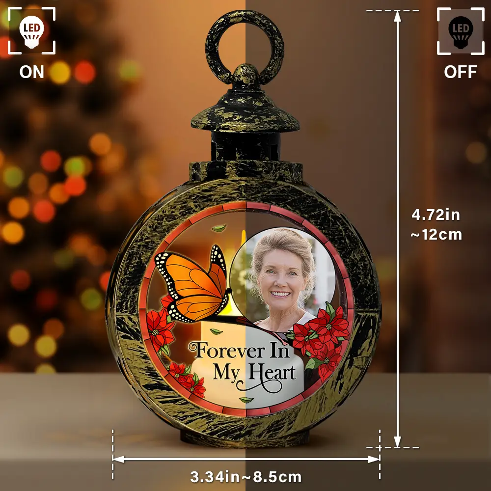 Custom Photo Memorial I'm Always With You - Personalized Candlelight Lantern Ornament - Image 3